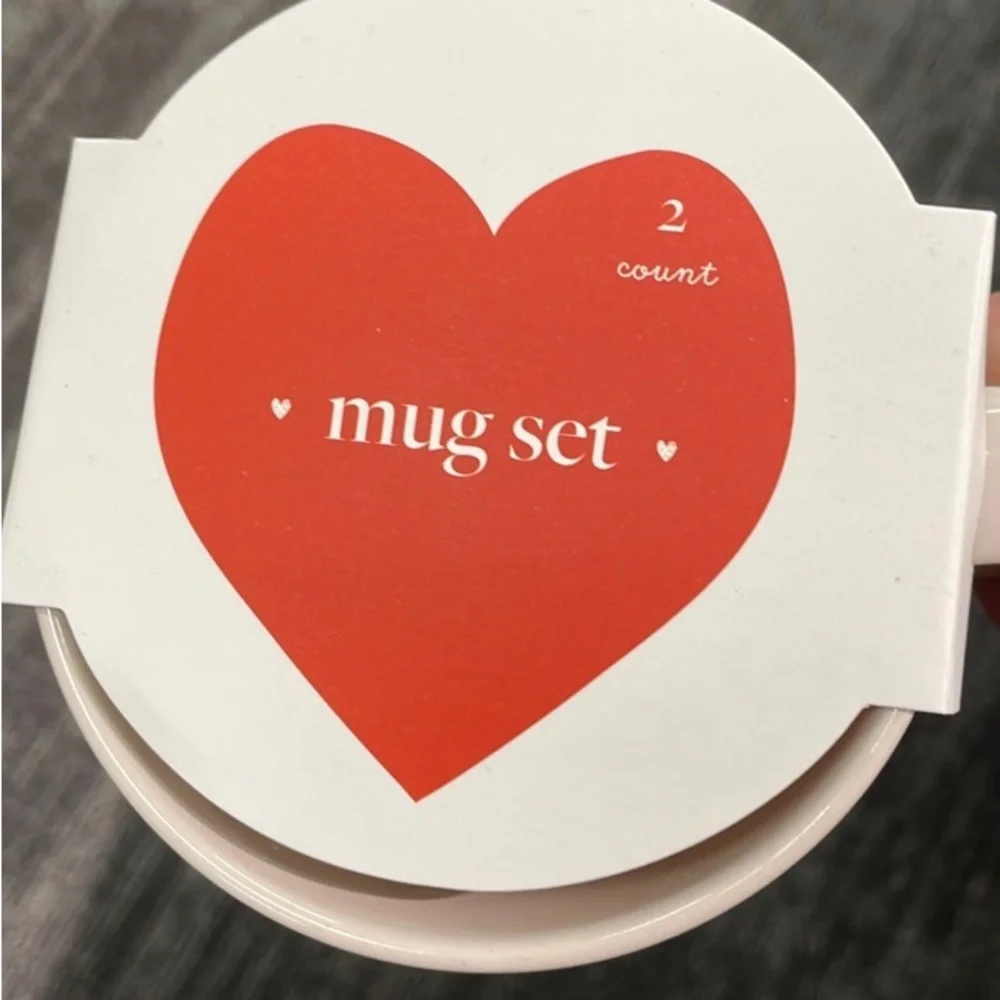 Target Valentine’s Day Bullseye set of (2) Ceramic Mugs.